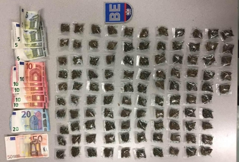Der Drogenfund der Polizei.