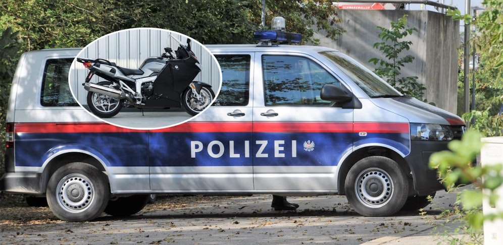 Flucht endete mit Unfall gegen Polizeibus.