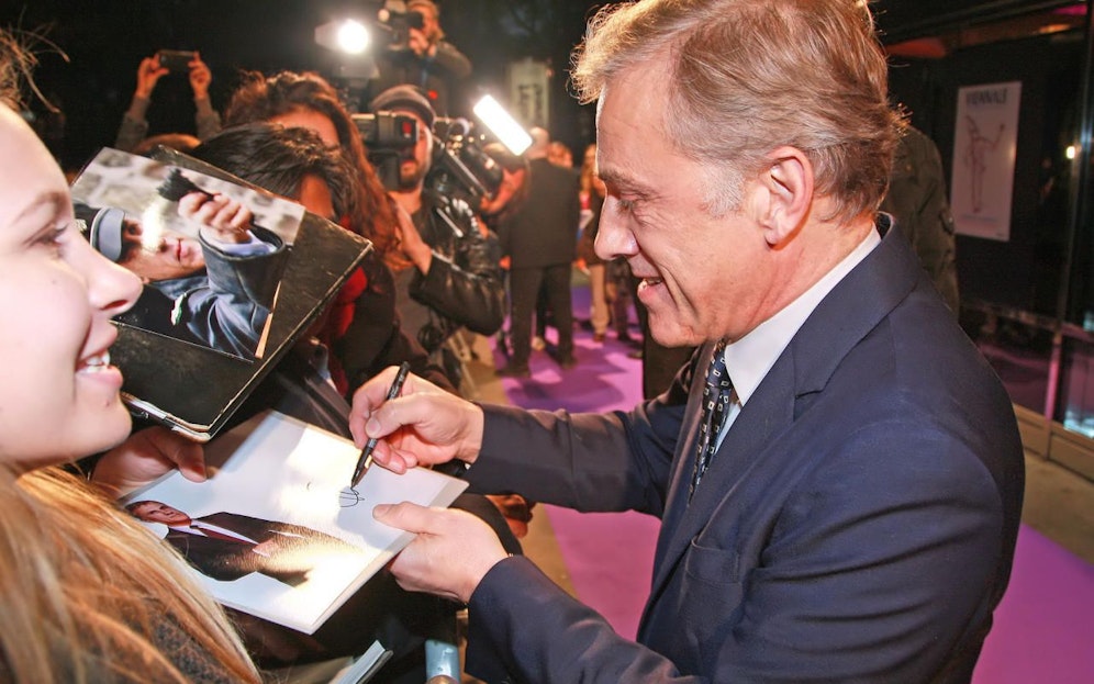 Christoph Waltz schrieb fleißig Autogramme