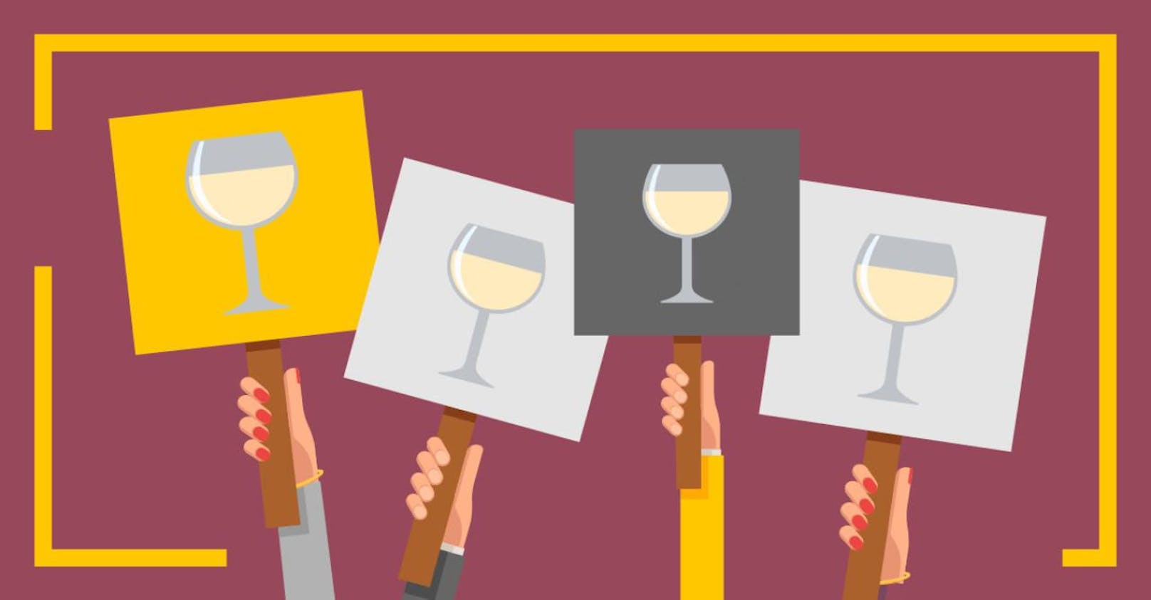 Sag "Ja" zum Weißwein-Emoji