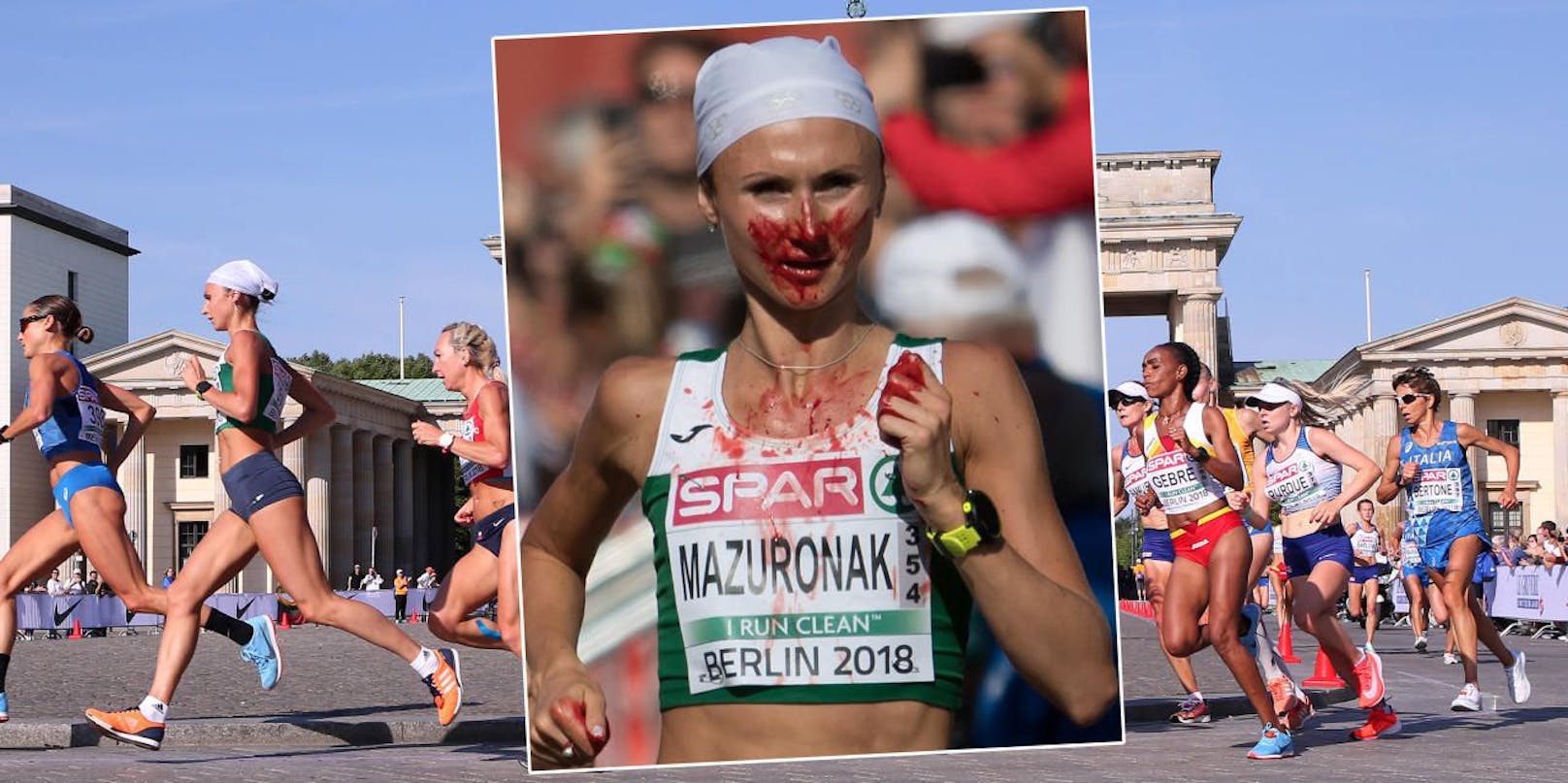 Volha Mazuronak litt an heftigem Nasenbluten, gewann dennoch Gold. 