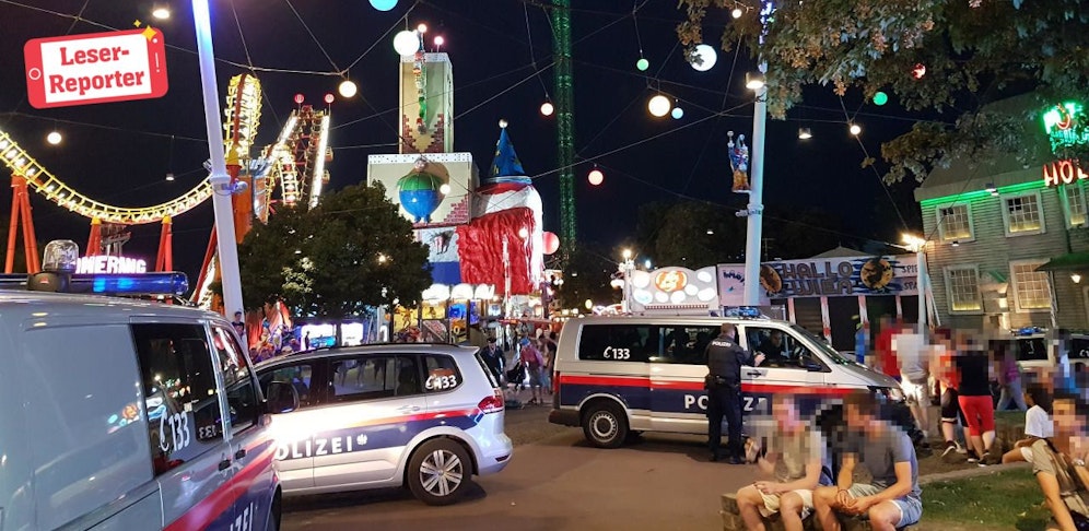 Polizeieinsatz am Prater am Mittwochabend.