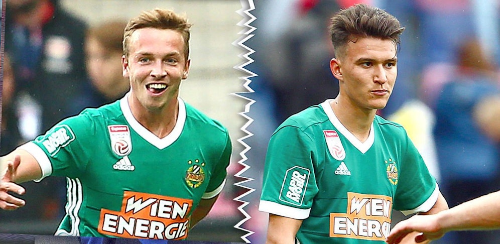 Freud und Leid bei Rapid nach dem 2:2-Unentschieden in Salzburg. 