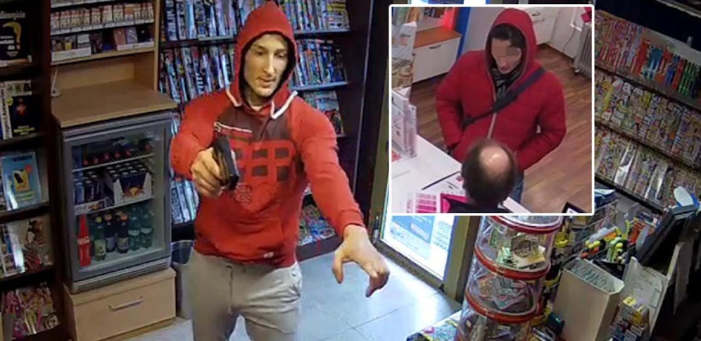 Der Verdächtige soll zwei Trafiken mit einer Pistole überfallen und einen Handyshop bestohlen haben.
