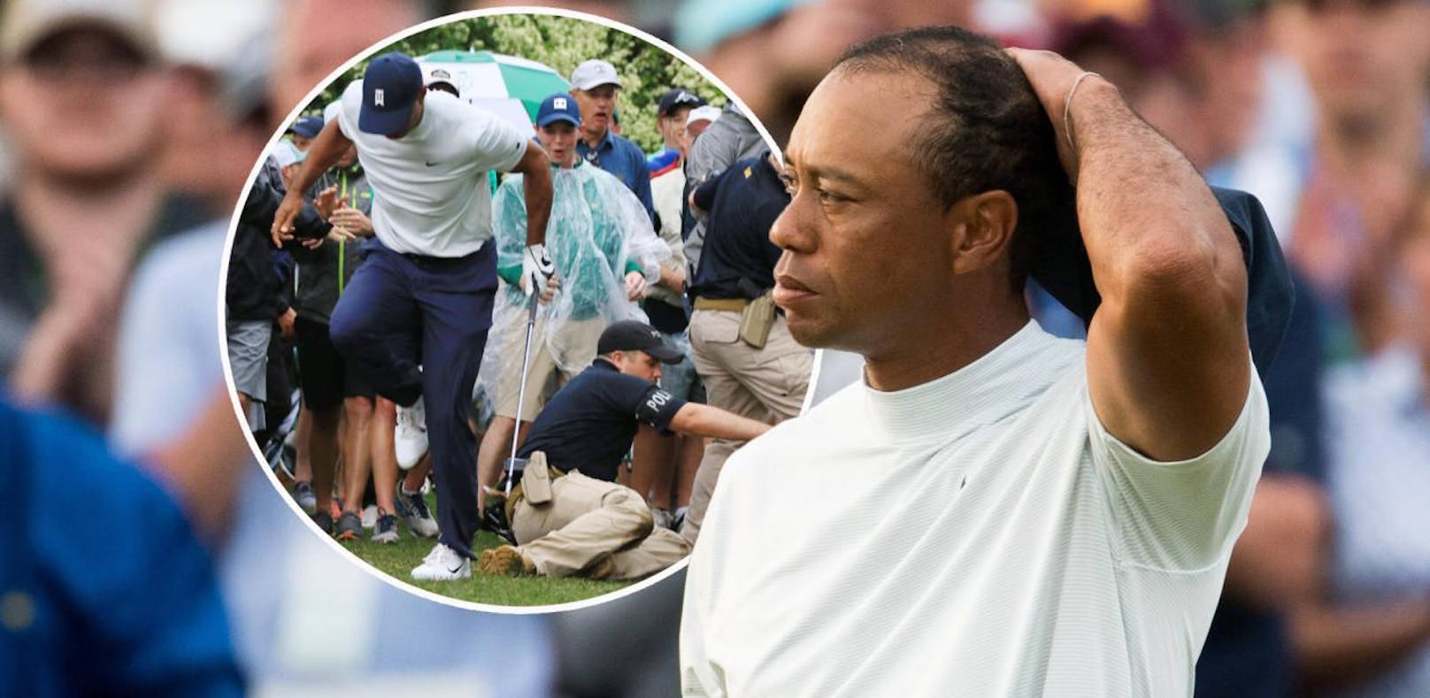 Security mit Blutgrätsche an Golf-Star Tiger Woods
