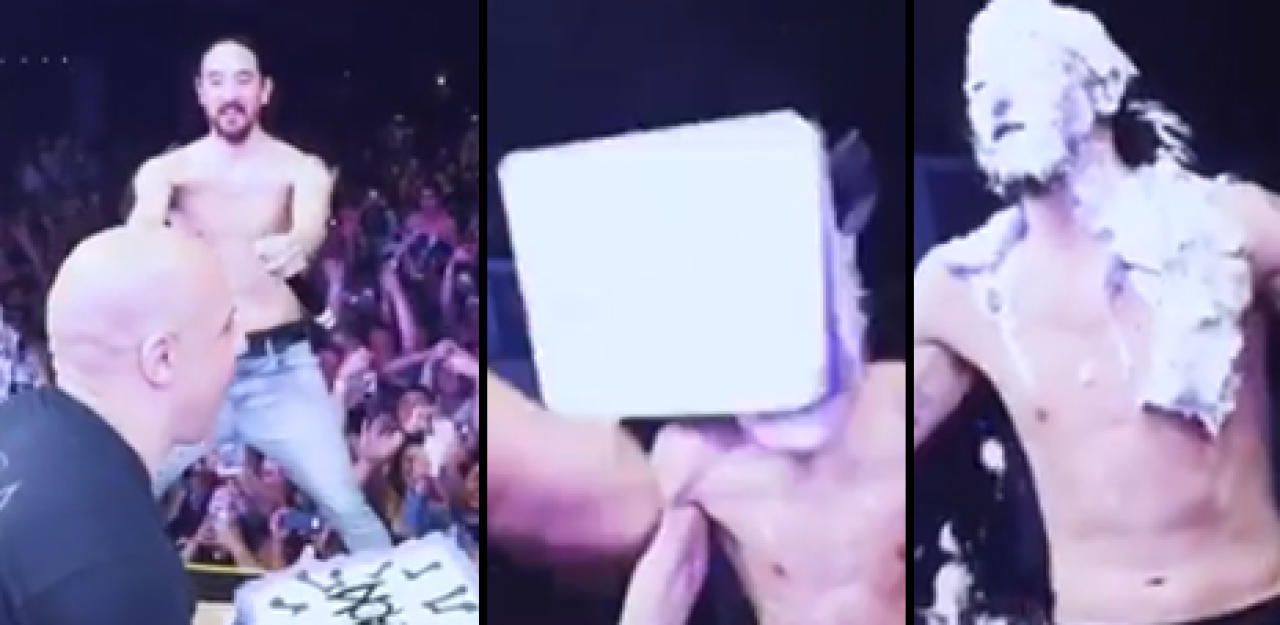 Heute.at - Vin Diesel pfeffert Steve Aoki Torte ins Gesicht