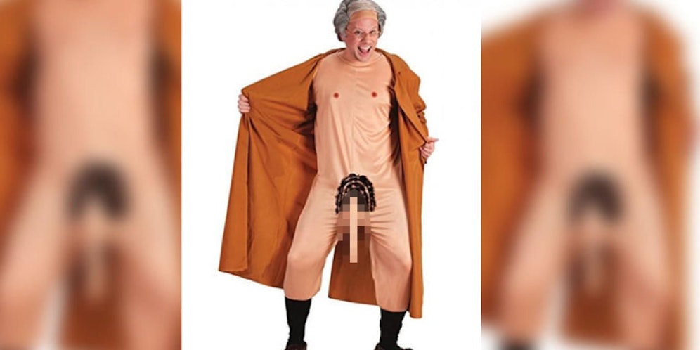 Dieses FKK-Exhibitionist-Kostüm ist auf Amazon zu finden