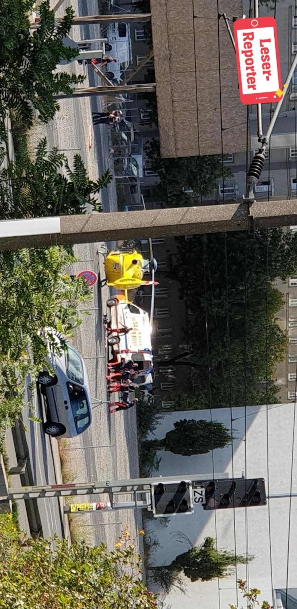 Der schwer verletzte Mann wurde mit dem Hubschrauber ins Krankenhaus geflogen.
