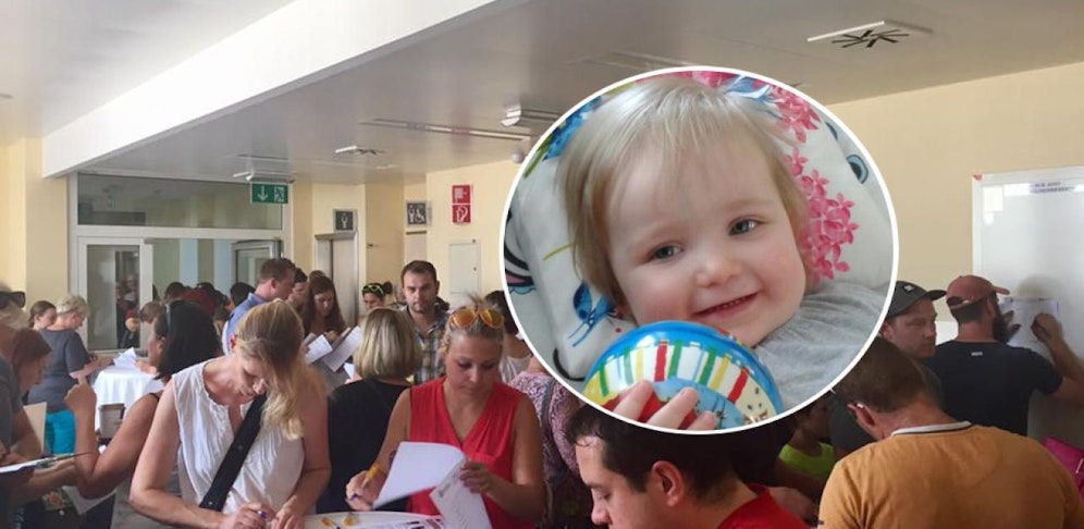 Im Juli kamen 1.200 um zu testen, ob sie als Spender in Frage kommen.