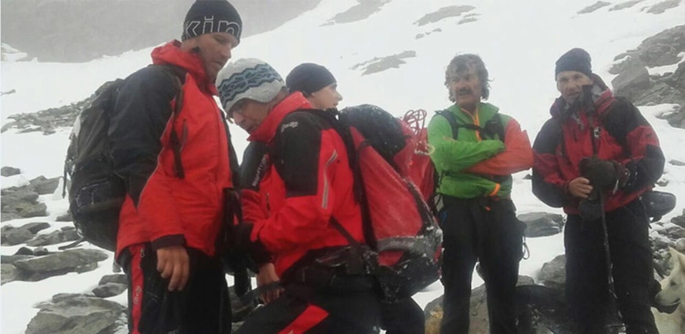 Die Bergrettung musste mit widrigen Wetterbedingungen kämpfen.