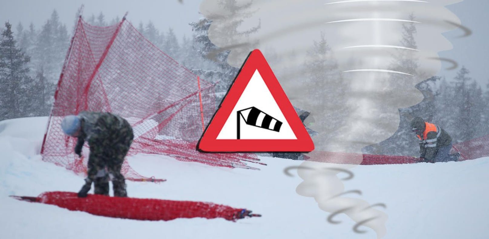 Sturm mit 200 km/h lässt Ski-Hit in Wengen wackeln