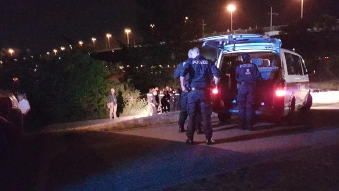 Polizeieinsatz auf der Donauinsel.