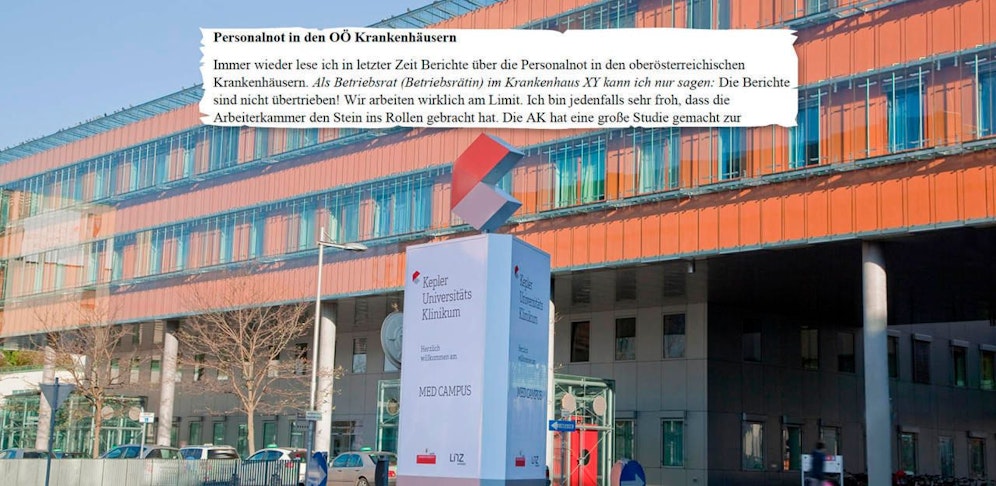 Um auf angebliche Missstände im Kepler Uni-Klinikum aufmerksam zu machen, wurden vorgefertigte Leserbriefe verschickt. 