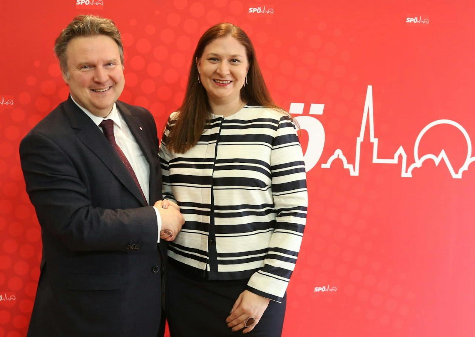 Michael Ludwig mit Barbara Novak, der neuen Landesparteisekretärin der Wiener SPÖ 