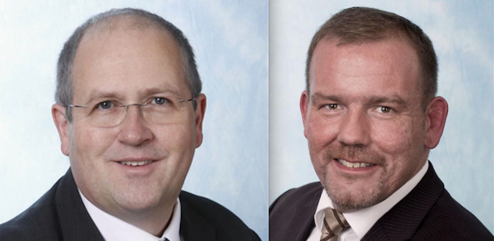 Alfred Pohl (l.) tritt ab, Christian Balon (r.) folgt nach.