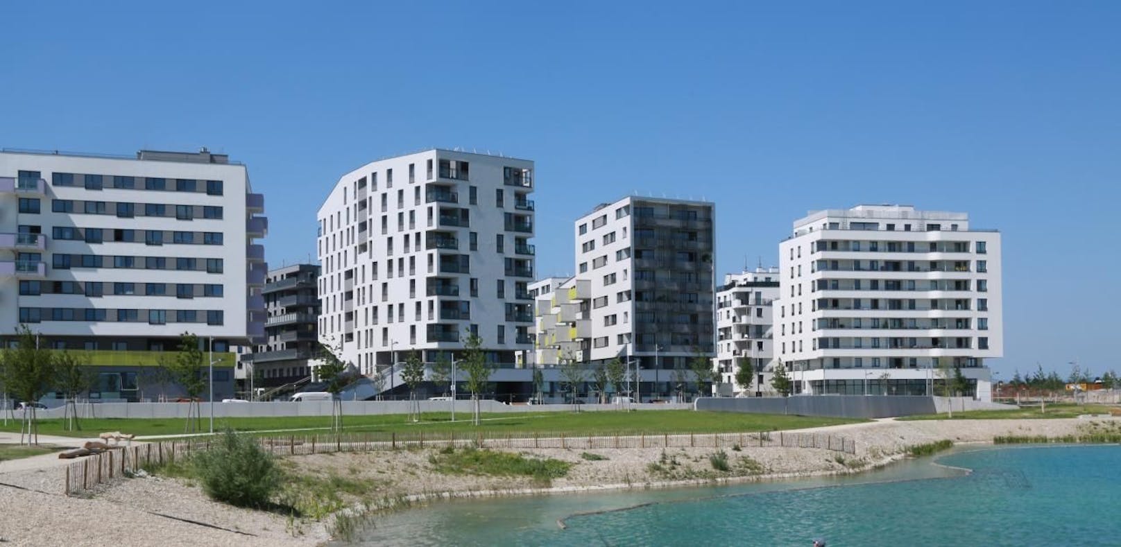 In der Seestadt Aspern zahlt man mehr fürs Wohnen als in Berlin.