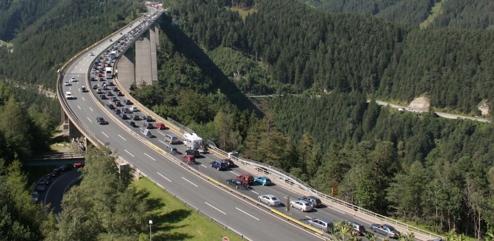 Stau in Österreich.