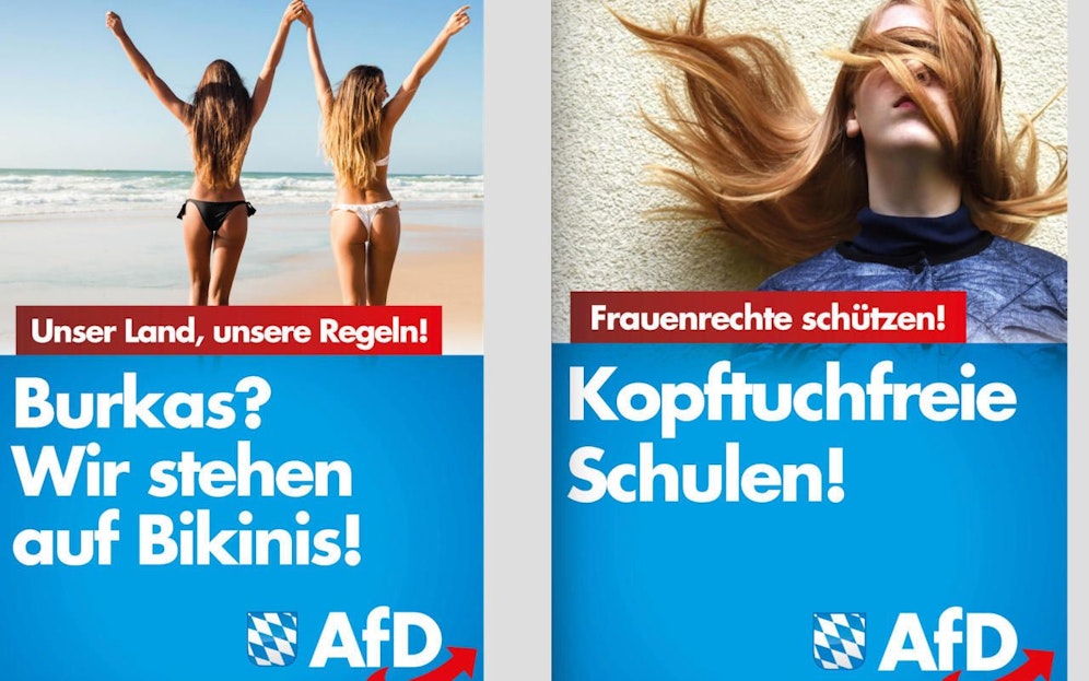 Feindbild Islam: Die AfD hetzte bereits gegen Burka und Kopftuch.