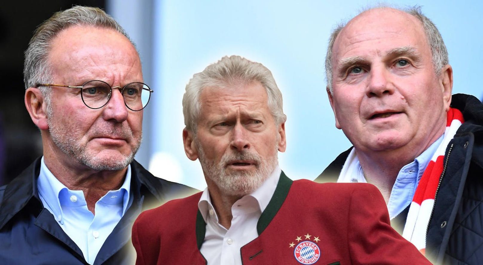Paul Breitner kritisiert Karl-Heinz Rummenigge (l.) und Uli Hoeneß (r.).