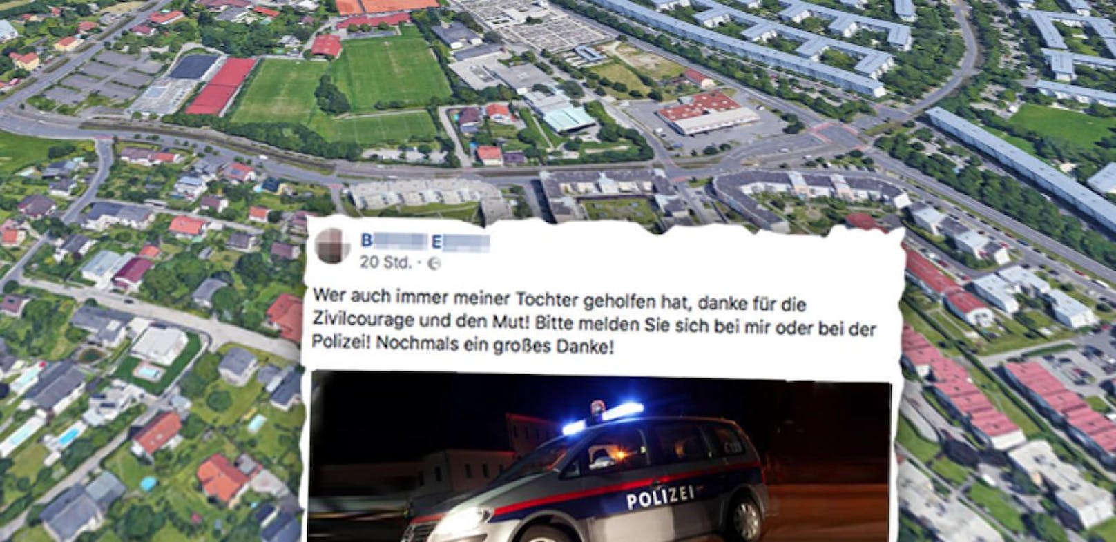 Ein Unbekannter verhinderte die Vergewaltigung in Ebelsberg. Die Mama des Opfers sucht nun auf Facebook nach dem Helden. 
