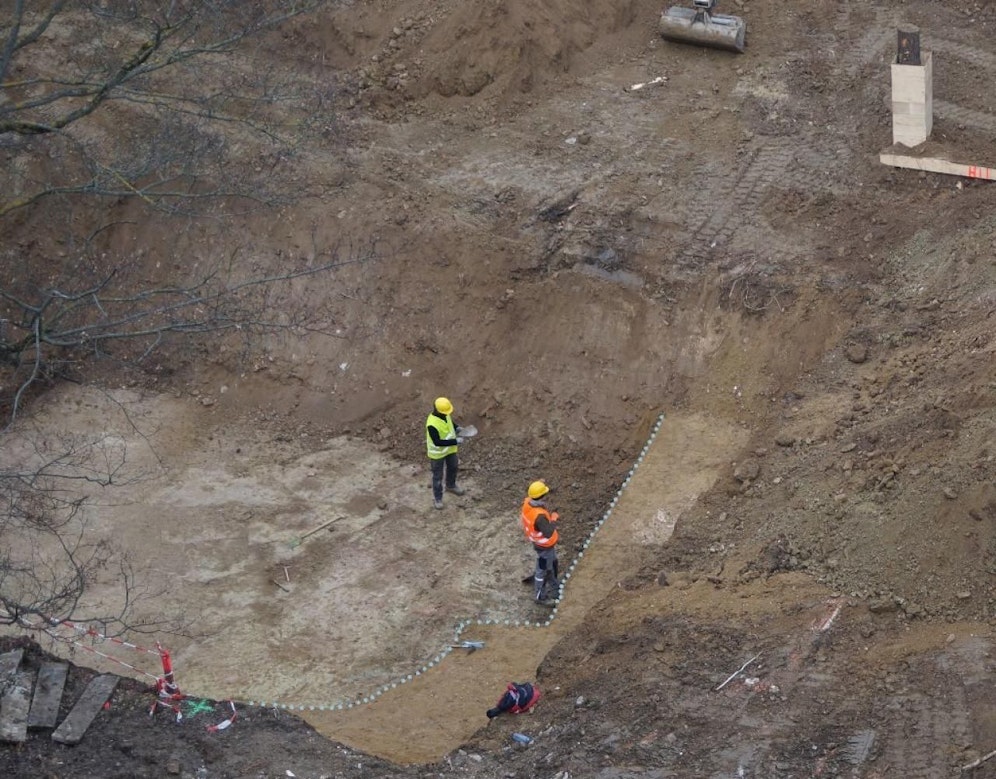 Bei Grabungen wurden im Dezember Teile barocker Wasserbecken gefunden. (c) Margarethe Müller