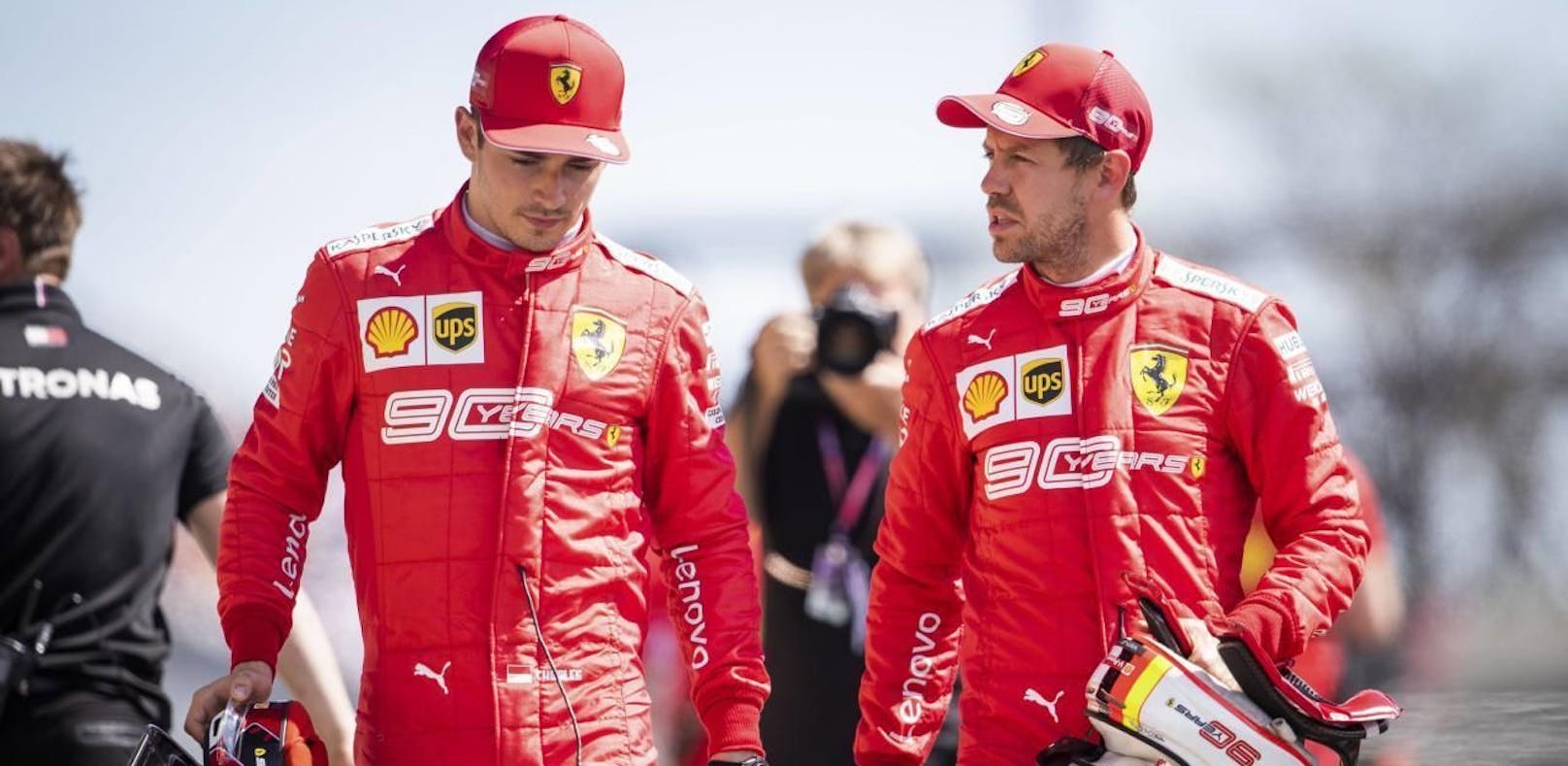 Das Ferrari-Duo Leclerc und Vettel war im Training nicht zu schlagen.