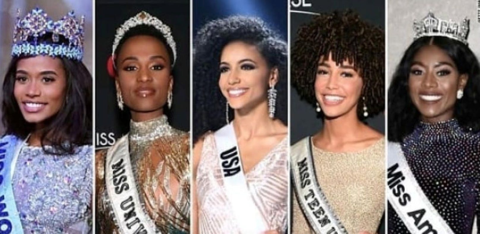 Die fünf schönsten Frauen haben dunkle Hautfarbe