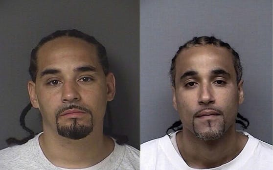 Richard A. Jones (links) saß unschuldig in Haft. Der wahre Täter, Ricky Amos (rechts) sah ihm zum verwechseln ähnlich. 