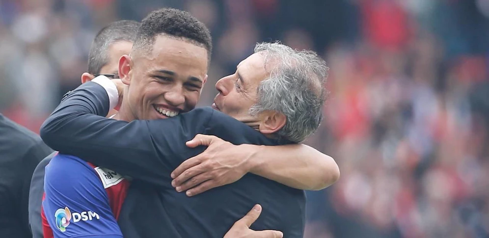 Noah Okafor und Ex-ÖFB-Teamchef Marcel Koller.