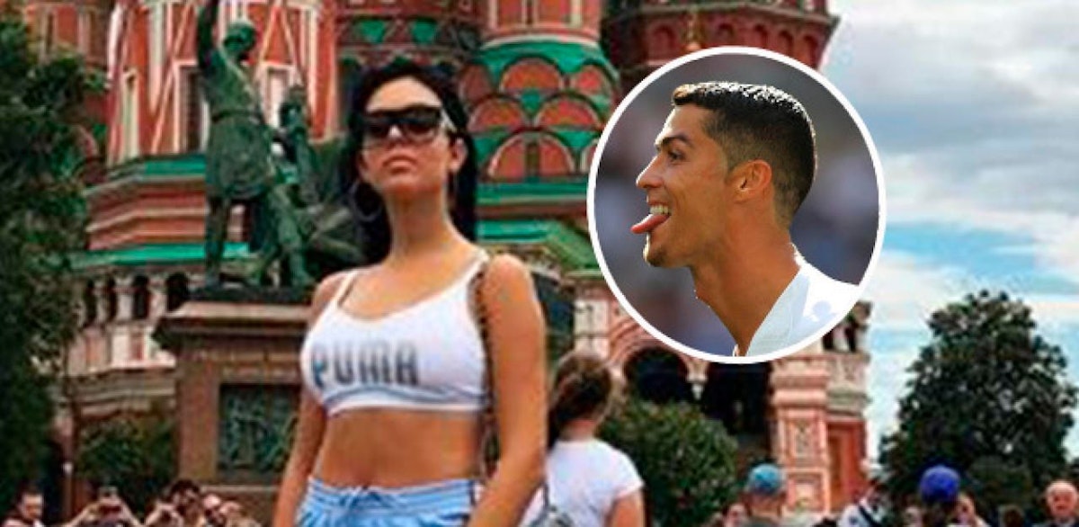 Ronaldo-Freundin macht Moskau bauchfrei unsicher | Heute.at