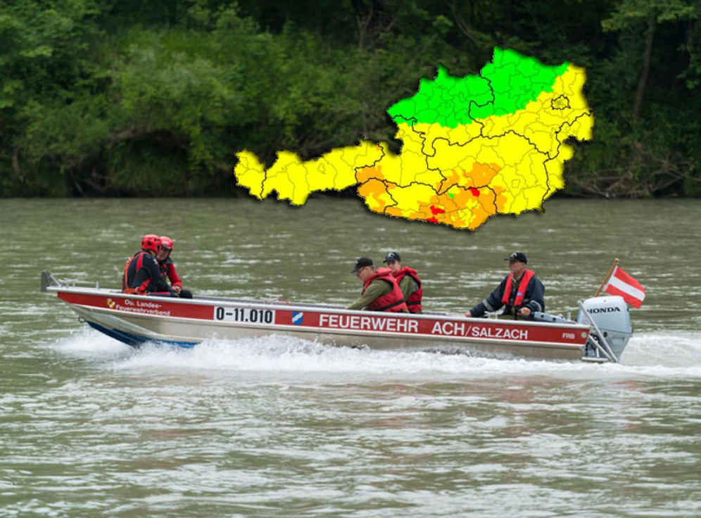 Hochwasser-Alarm in Österreich: Jede Menge Regen für diese Woche prognostiziert