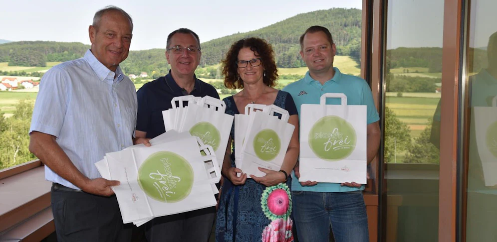 Franz Reisenbauer, Stadtchef Rupert Dworak, Umweltstadträtin Daniela Mohr, und Stadt-Vize Christian Samwald (v.l.)