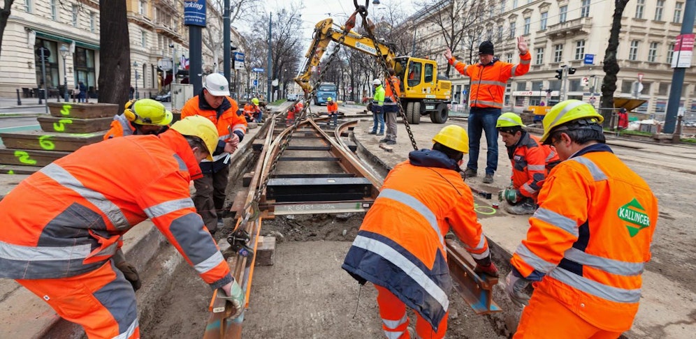 In der Karwoche werden Gleisbauarbeiten am Wiener Ring durchgeführt.