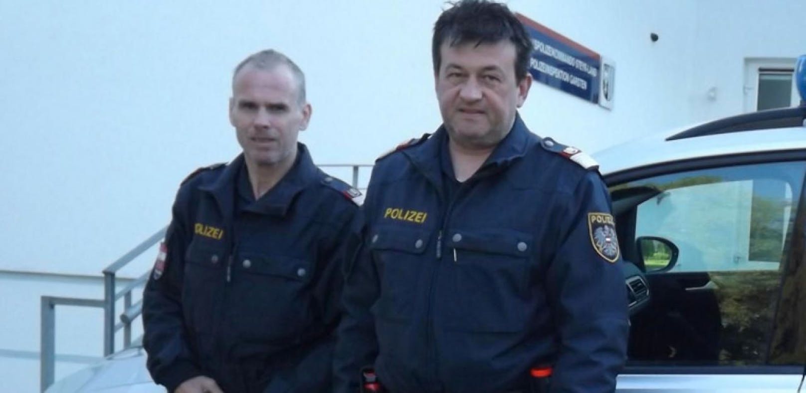 Die Polizisten Markus Berger und Norbert Mair wurden am Mittwoch zu Lebensrettern.