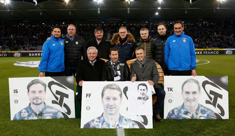 Franco Foda wird verabschiedet.