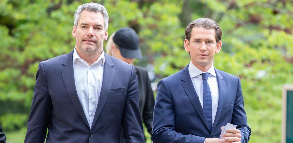 Karl Nehammer und Sebastian Kurz