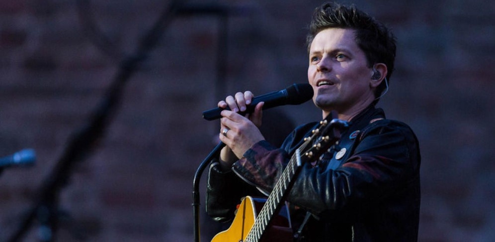 Am 1. Juni am Rathausplatz in Gmunden: Michael Patrick Kelly 