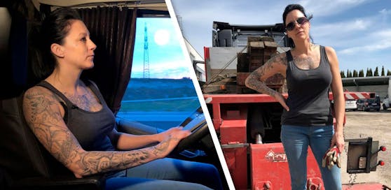 Patricia aus OÖ lenkt täglich einen 40 Tonner durch das Land. Sie ist ab Donnerstag in der neuen ATV-Serie &quot;Truckerbabes&quot; zu sehen. 
