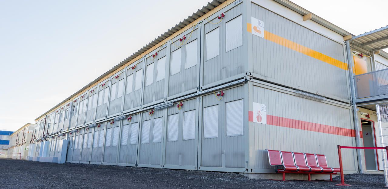 Das Flüchtlingsquartier am Flughafen Wien-Schwechat.