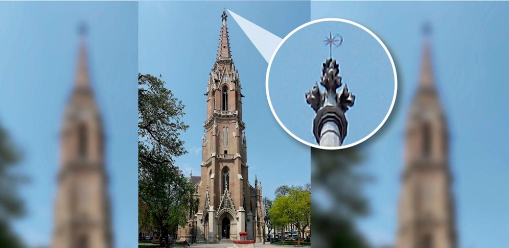 Die Kirche St. Othmar unter den Weißgerbern in Wien - mit Halbmond!