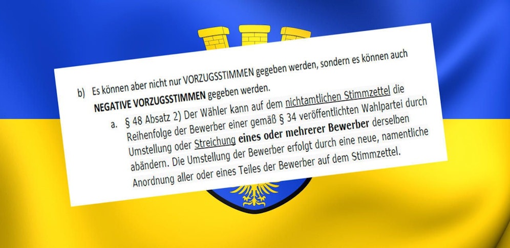 NÖ Gemeindewahlordnung: Wähler kann durch Streichung Bewerber abändern.