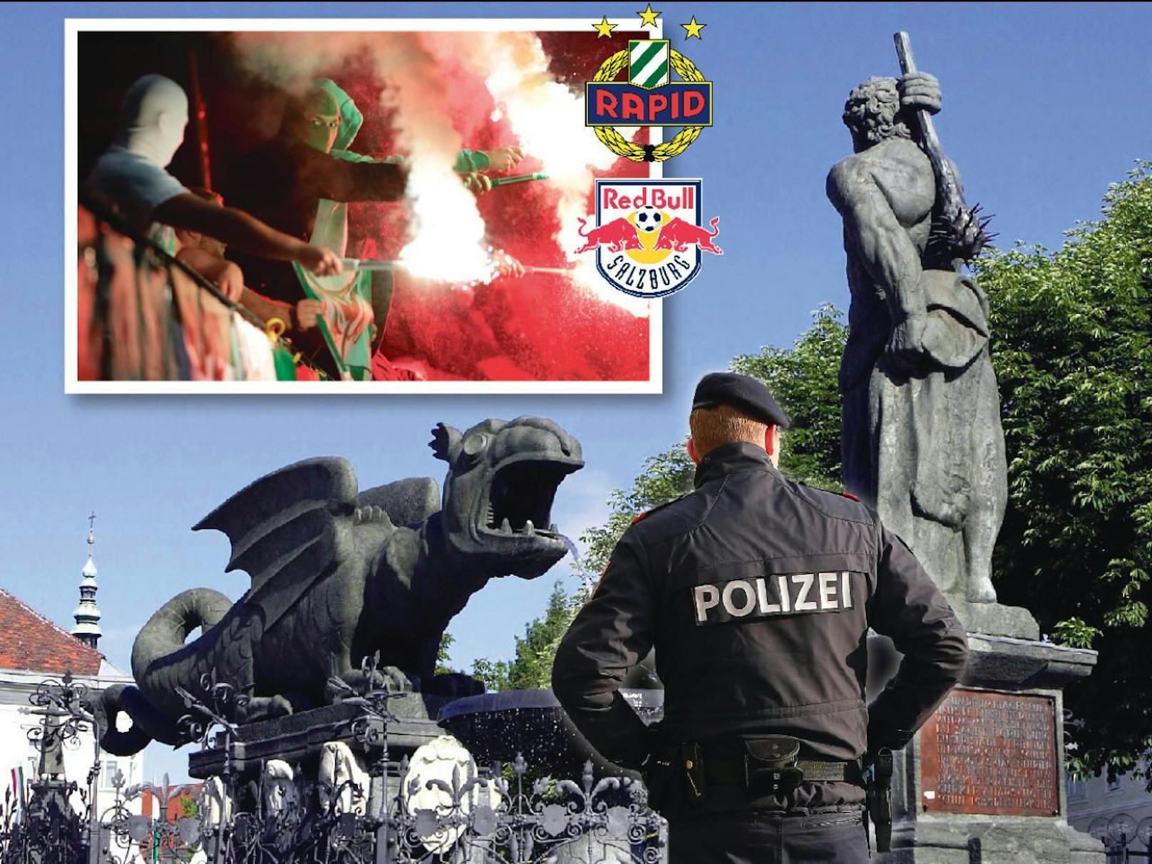 Großes Sicherheitsaufgebot: Hunderte Polizisten sind heute in Klagenfurt im Einsatz.