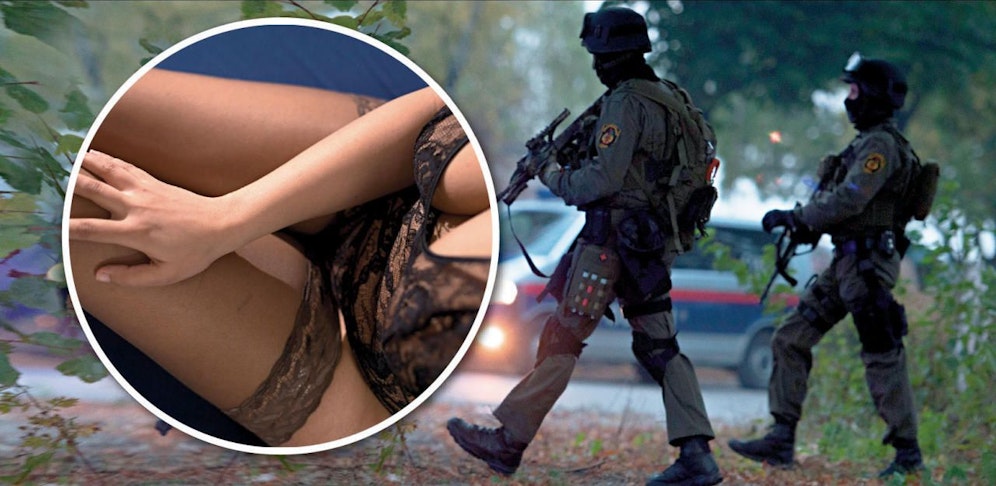 Eine Spezialeinheit der Cobra nahm die beiden Männer fest, die zwei Prostituierte im Haus eingesperrt hatten.