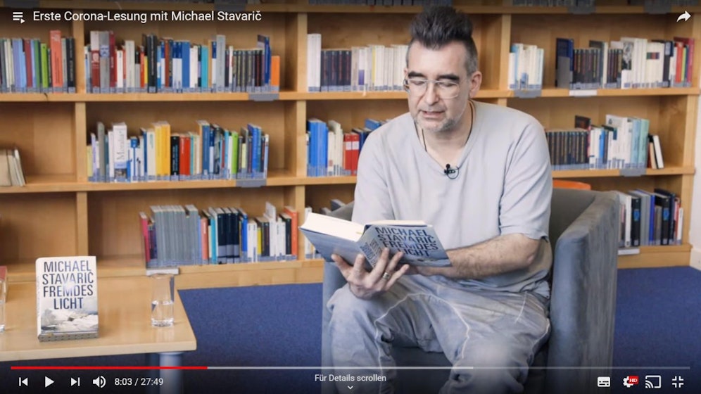 Erste Corona-Lesung mit Michael Stavaric