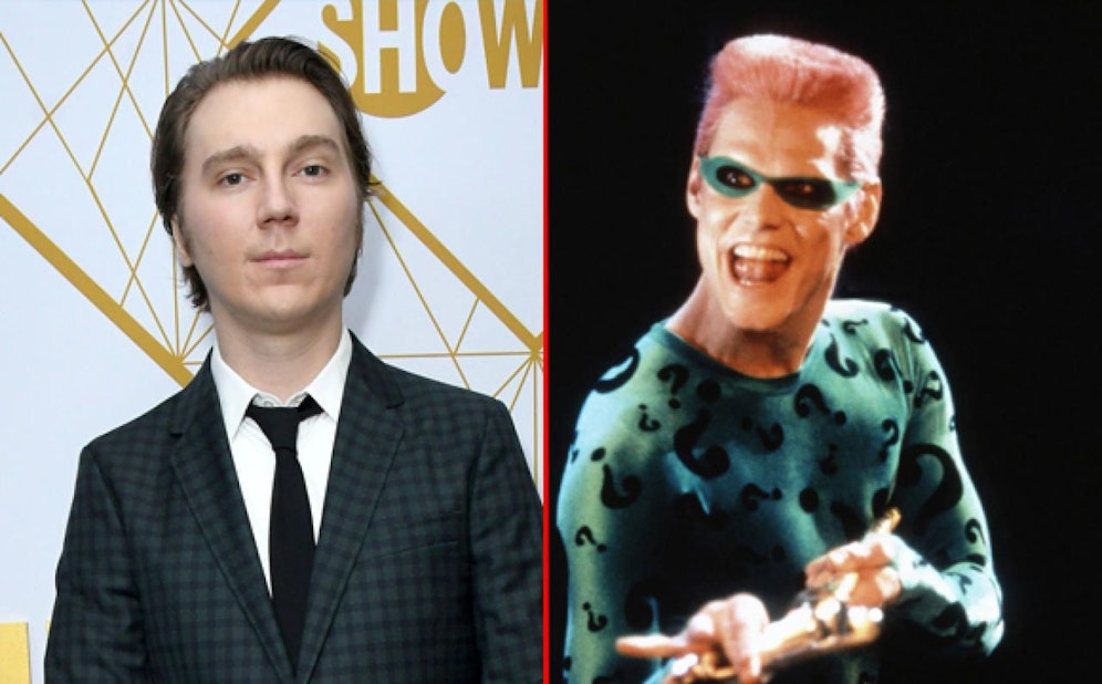 Paul Dano (li.) soll die Rolle des Riddlers von Jom Carrey (re.) erben. 