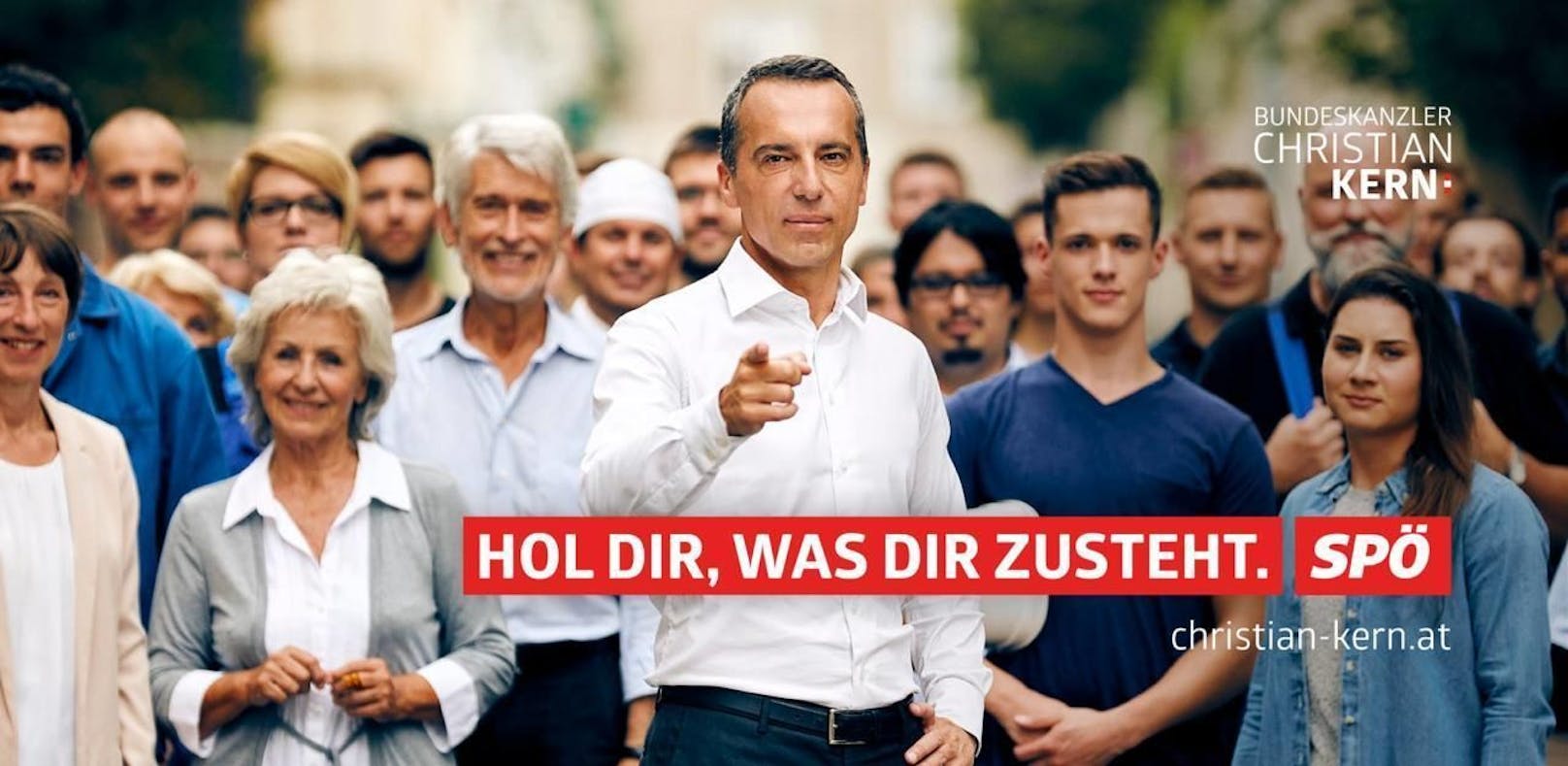 Wahlkampfslogan der SPÖ für die Nationalratswahl 2017.