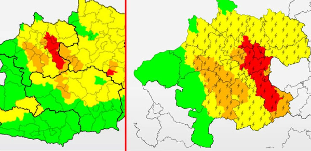 Unwetterwarnung für Oberösterreich