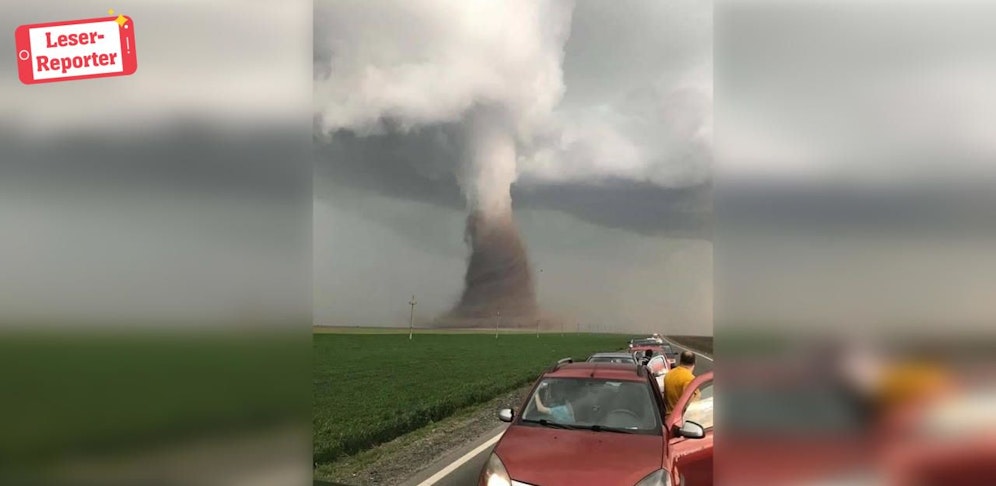 Der Tornado fegte über die Gemeinde Dragalina (Rumänien).