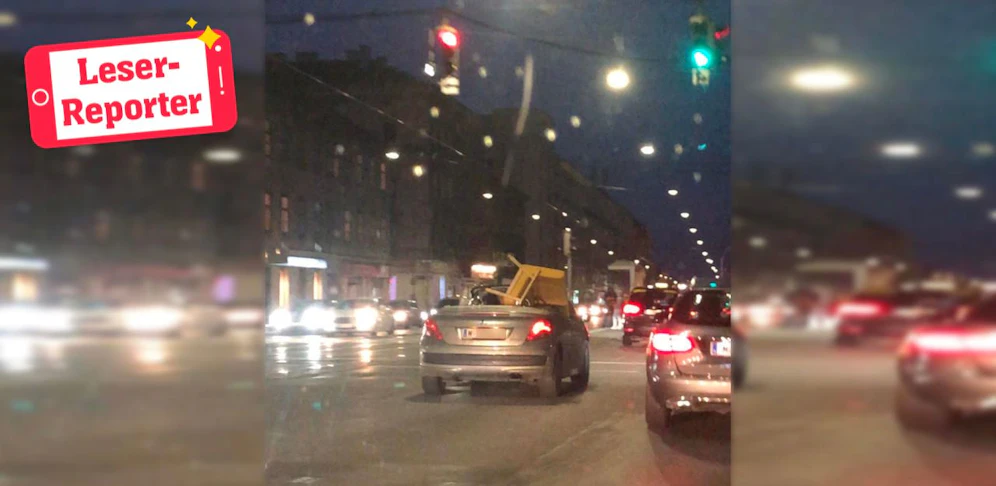 Der Möbeltransporter ohne Dach