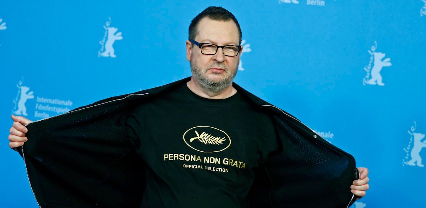 Lars von Trier bei der Berlinale 2014. (Tobias Schwarz)